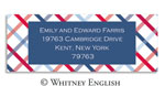 Whitney English Address Labels - Fitzy Check Blue (Holiday) (615321)